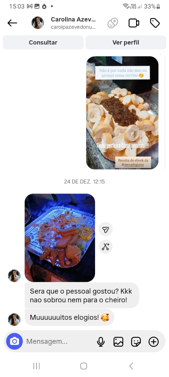 Depoimento real de cliente da Mesa Degusta