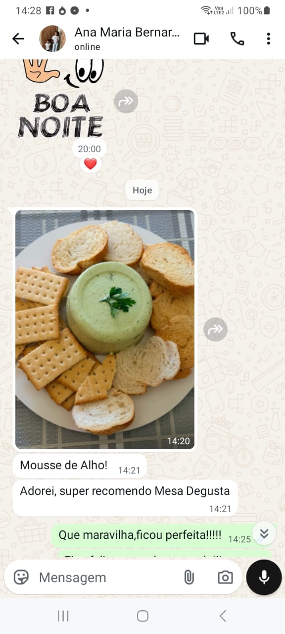 Depoimento real de cliente da Mesa Degusta