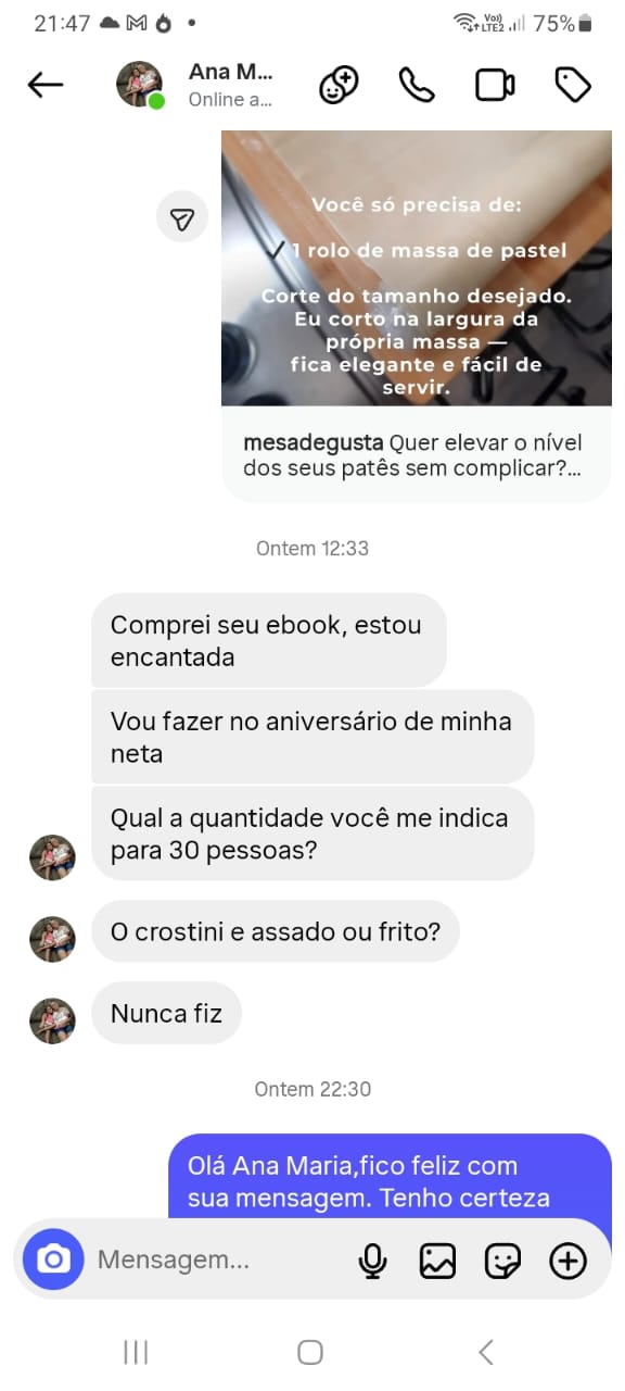 Depoimento real de cliente da Mesa Degusta