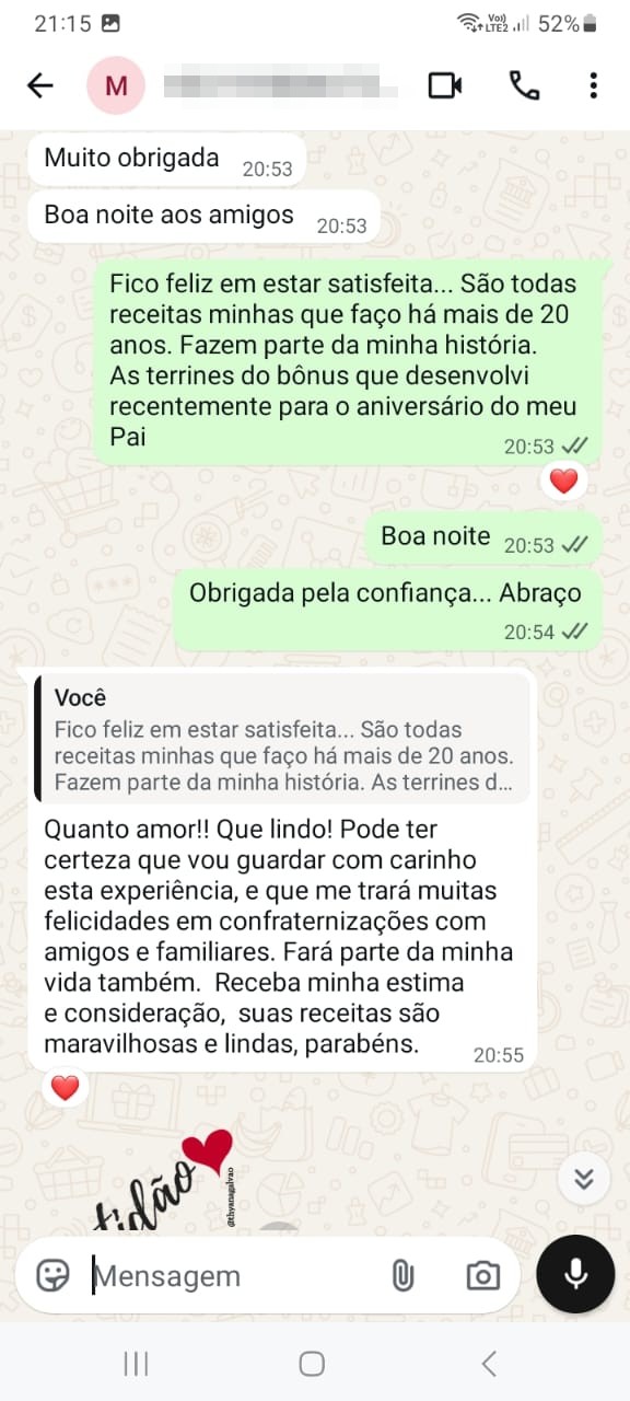 Depoimento real de cliente da Mesa Degusta