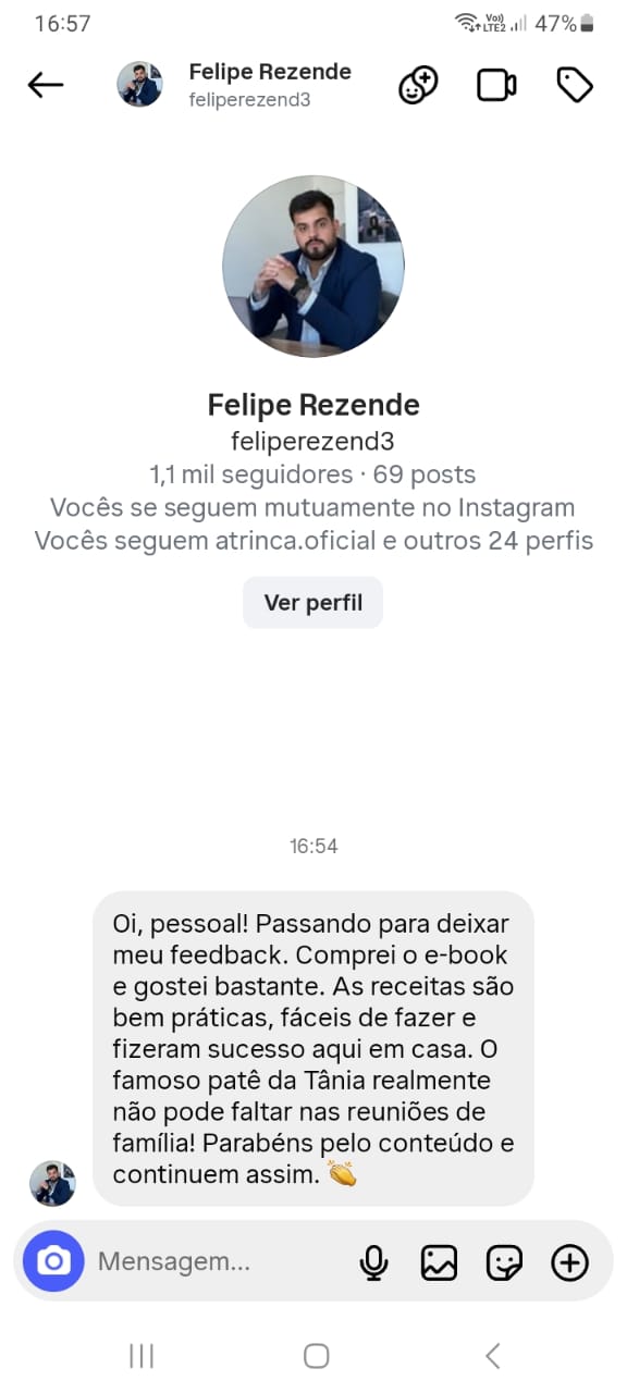 Depoimento real de cliente da Mesa Degusta